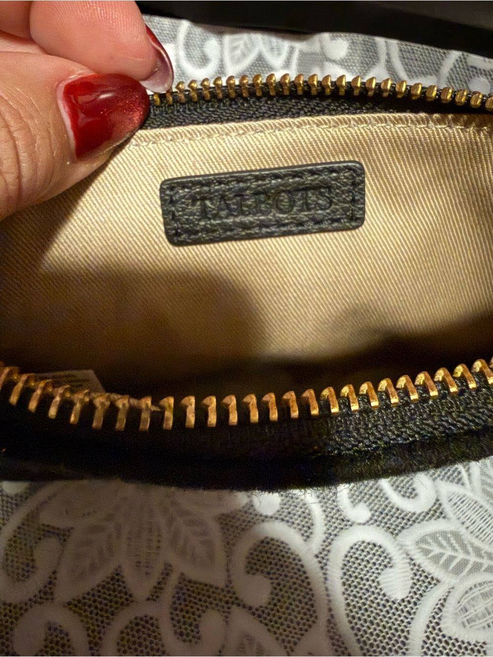 Talbots Black Holiday "Dog Reindeer" Wristlet or Bag. New without tags - Picture 6 of 9